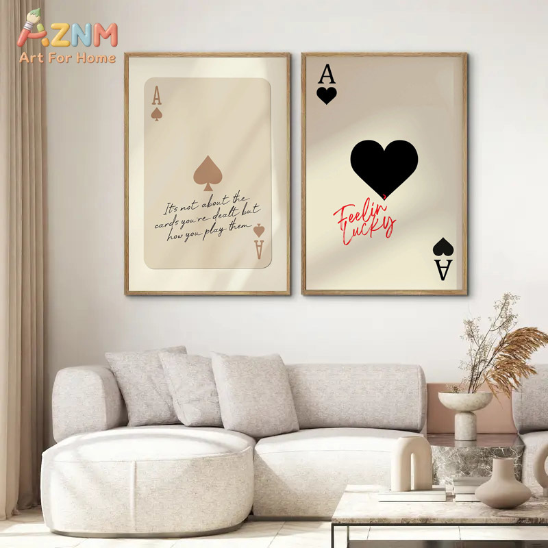Themed Playing Card - AZNM Lienzo Decorativo de Pared con